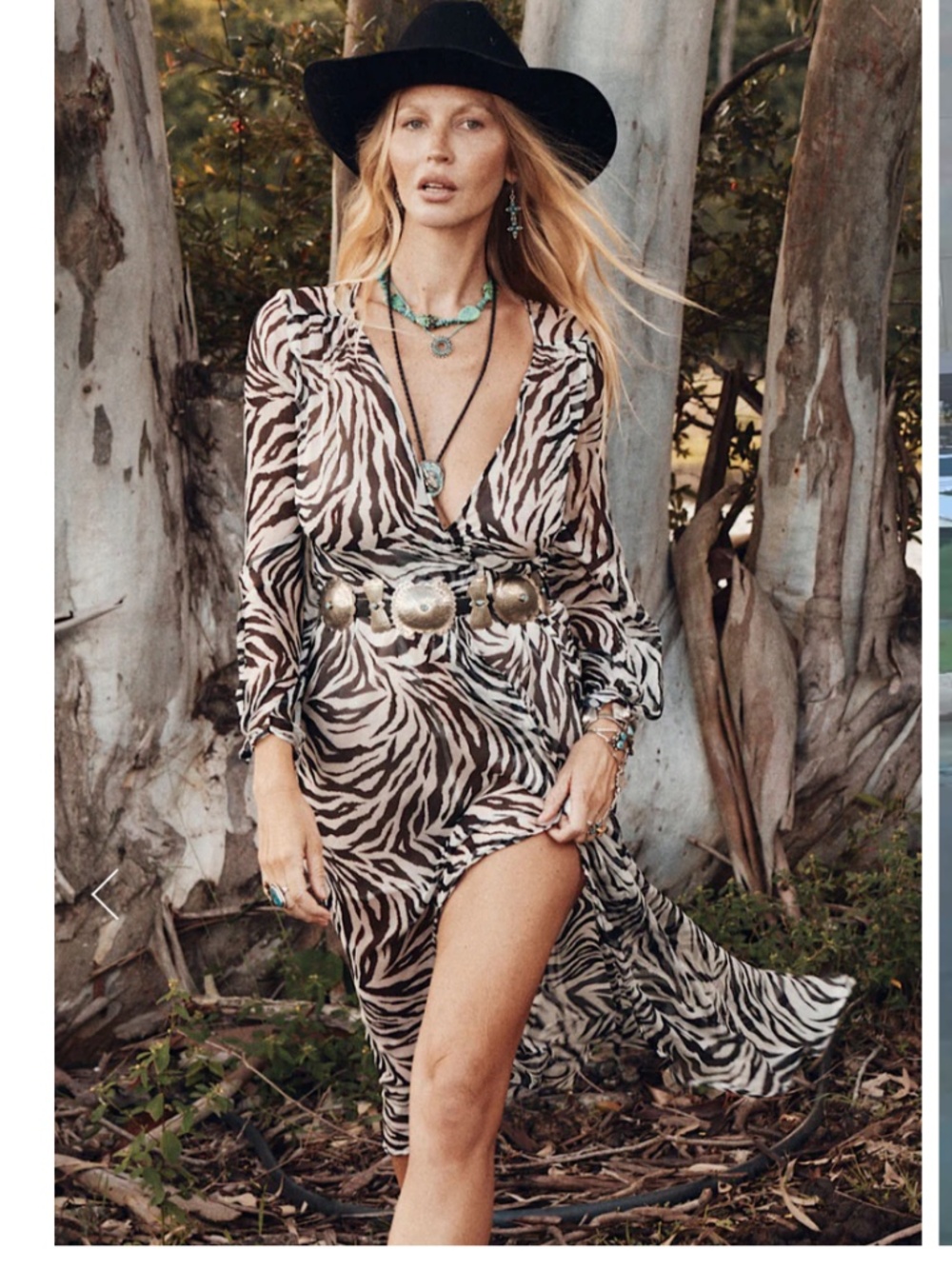 Chasing Unicorns Run From Me Silk Wrap Dress Zebra Medium